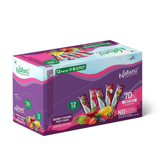 Naturo Berry Fusion Fruit Bars Pouch Dispenser 540g (12 Pouches x 6 bars)