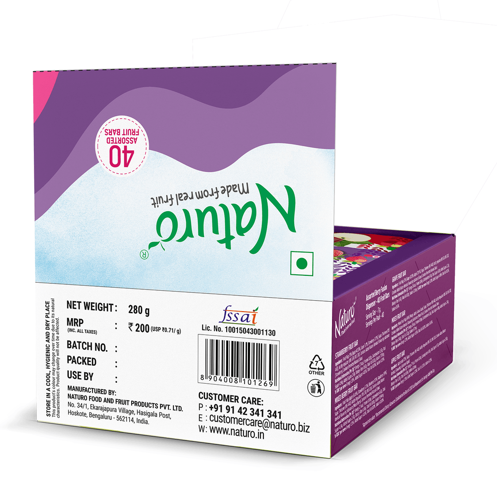 Naturo Dispenser Berry Fusion Fruit Bars 300g
