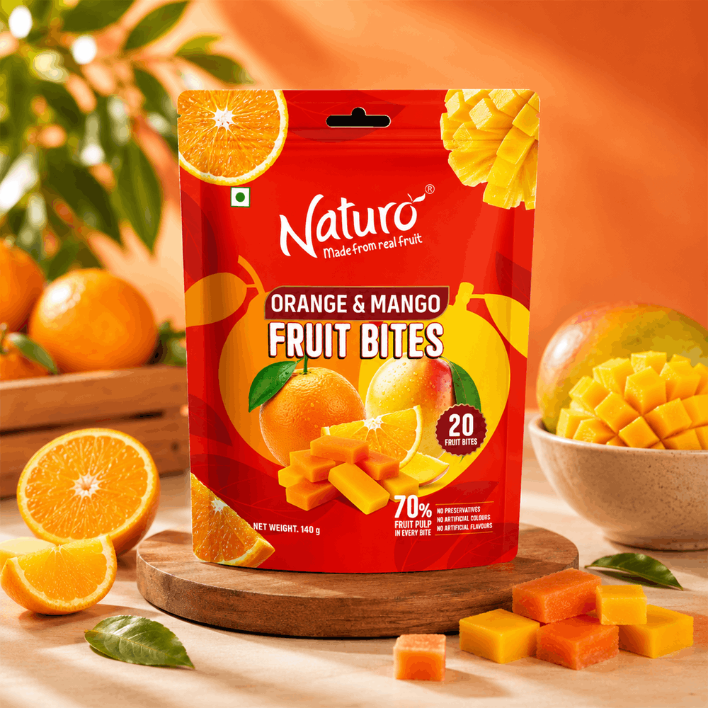 Naturo Mango & Orange Fruit Bites (Pack of 2)