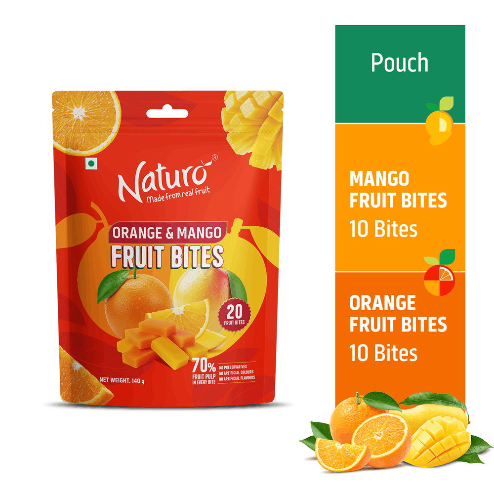 Naturo Mango & Orange Fruit Bites (Pack of 2)