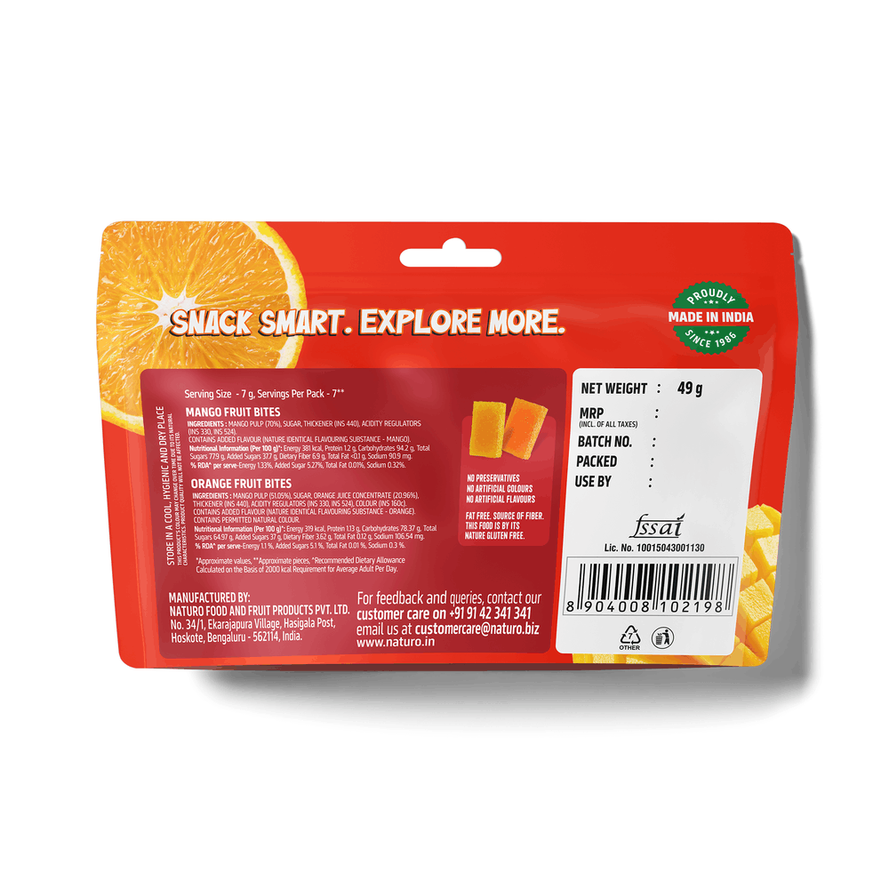 Mini Orange & Mango Bites (Pack of 4)