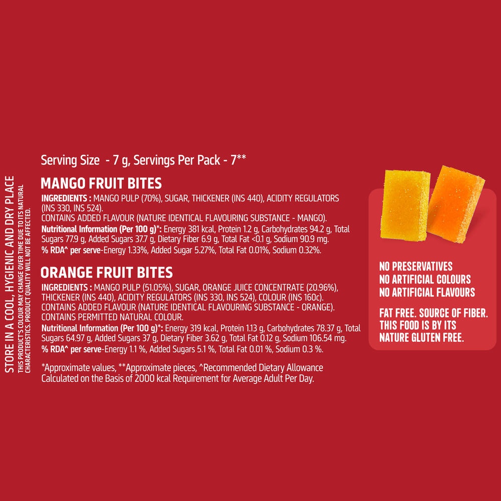 Mini Orange & Mango Bites (Pack of 4)
