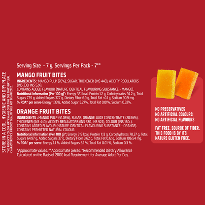 Mini Orange & Mango Bites (Pack of 4)