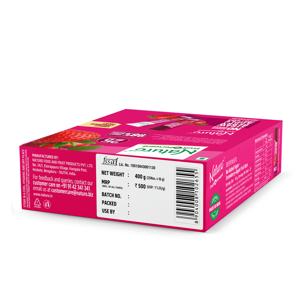 Naturo NAS Dispenser Strawberry Apple 400g