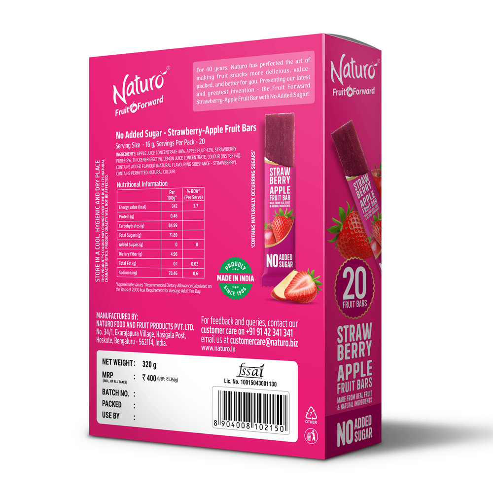 Naturo NAS MP Strawberry Apple 320g