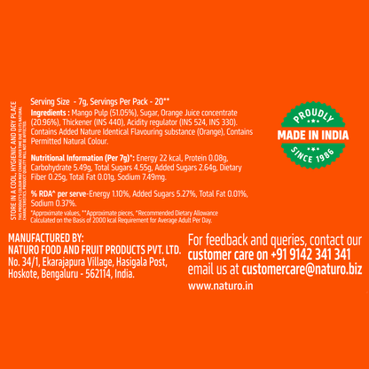 Naturo Orange Fruit Bites (Pack of 2)