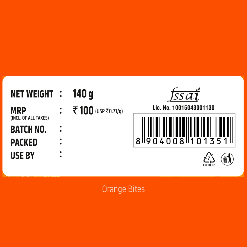 Naturo Orange Fruit Bites (Pack of 2)