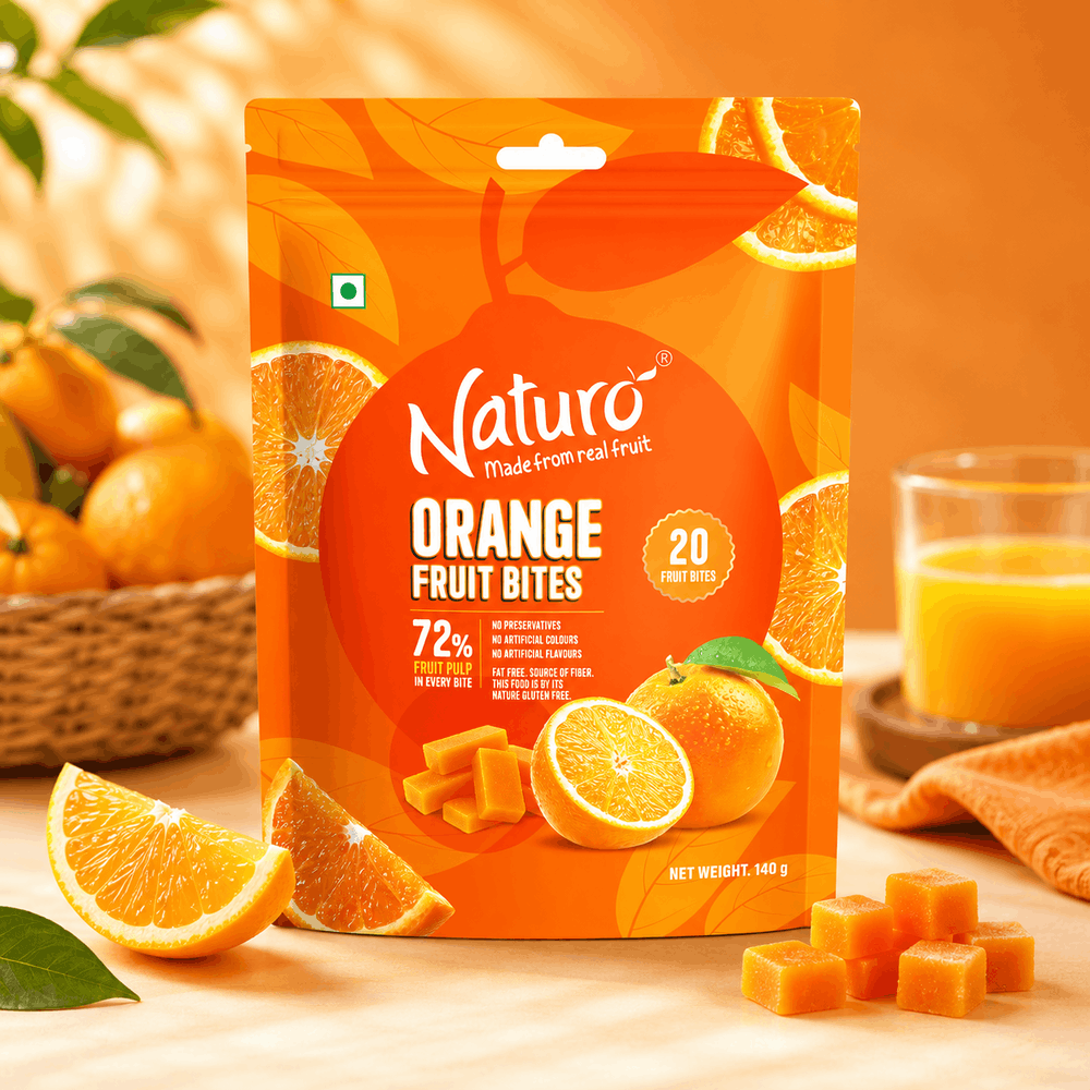 Naturo Orange Fruit Bites (Pack of 2)